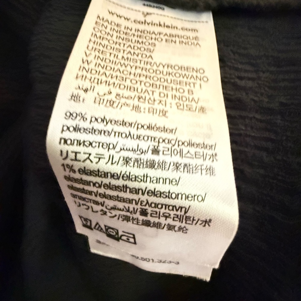 Calvin Klein Elegant Black Short Sleeve Top - Picture 2 of 2